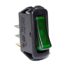 Billenő kapcsoló 30x15 egy áramkörös, két állású világító 230VAC piros/zöld