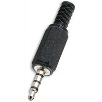 JACK 3,5 sztereó dugó műanyag ház 4 pólusú