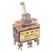 Fémkaros kapcsoló két áramkörös, két állású ON/ON