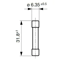 16A 6x32mm F biztosíték