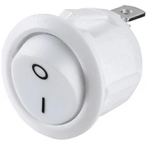 Billenő kapcsoló kerek ON/OFF 10A/250VAC fehér