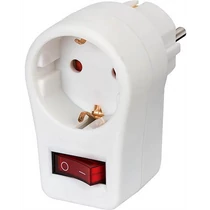 HÁLÓZATI DUGÓ/ALJZAT 2+F Adapter kapcsolóval