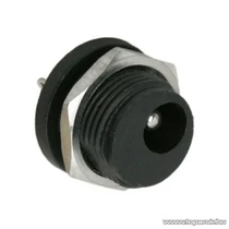 DC tápaljzat külső menet, műanyag ház 2,5mm