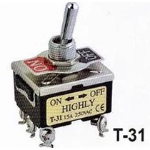 Fémkaros kapcsoló három áramkörös, két állású ON/OFF