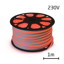 LEDSZALAG hajlékony neon 230V 120LED / m 12W / m piros (1m)