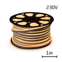 LEDSZALAG hajlékony neon 230V 92 LED / m 7W / m meleg fehér (1m)