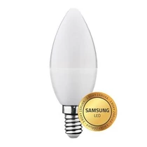 LED fényforrás 6W, E14 foglalattal, 480lm, 3200K, meleg fehér SAMSUNG chip  