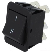 Billenő kapcsoló 30x25 két áramkörös, két állású ON/(ON) váltó rugós