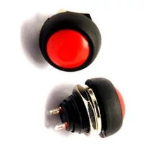 Nyomógomb d-12mm 12V 1A piros