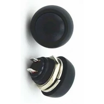 Nyomógomb d-12mm 12V 1A fekete