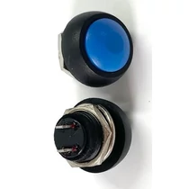 Nyomógomb d-12mm 12V 1A kék