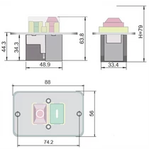 TRACON SSTM-327 Relés biztonsági kapcsoló 3fázis 7láb 400V 8A IP54