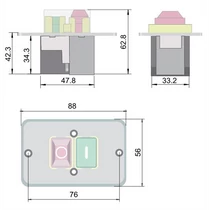TRACON SSTM-316 Relés biztonsági kapcsoló 3fázis 6láb 400 VAC, 8A IP54