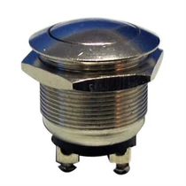 Antivandál nyomógomb egy áramkörös, (ON)-OFF d=19mm 2A 12/24V domború