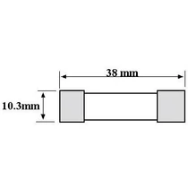 2A 10x38mm kerámiacsöves biztosíték