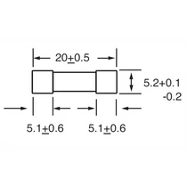 5A 5x20mm F biztosíték