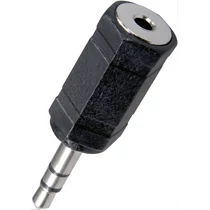 JACK 2,5 sztereó dugó - 3,5 sztereó aljzat műanyag adapter