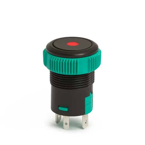Nyomógomb d-19mm világító 20A 12V piros