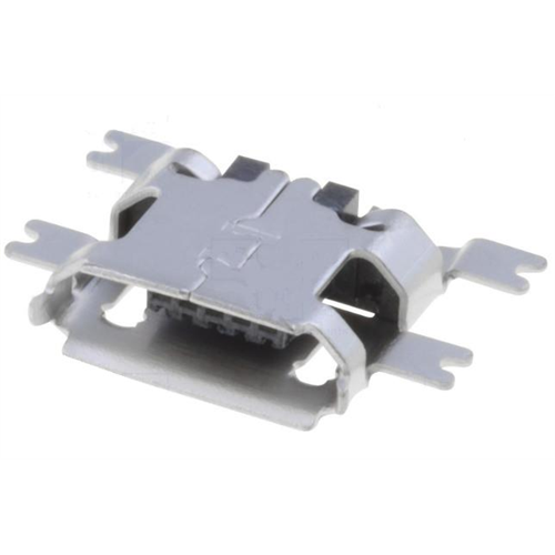 USB micro-B aljzat 5 pólusú, aranyozott, panelra forrasztható