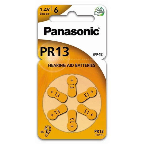 PANASONIC PR13 1,4V Zn-air Hallókszülék elem 6db/cs