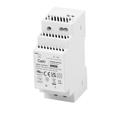 GETI GPS2430 Tápegység DIN sínre 24V 30W 1,25A