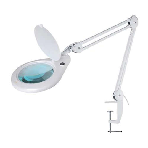 Nagyítós asztalra szerelhető lámpa LED-es 8 dioptria, 3x nagyítás