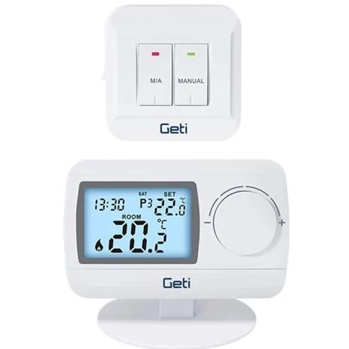 GETI GRT03 Vezeték nélküli szobatermosztát 7nap/6ciklus programozás
