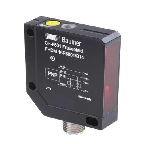 BAUMER FHDM 12P5001/S35A Fotoelektromos érzékelő 15-300mm PNP reflexiós 100mA M8 csatlakozó