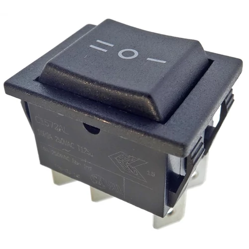 Billenő kapcsoló 30x25 két áramkörös, három állású (ON)-OFF-(ON) rugós