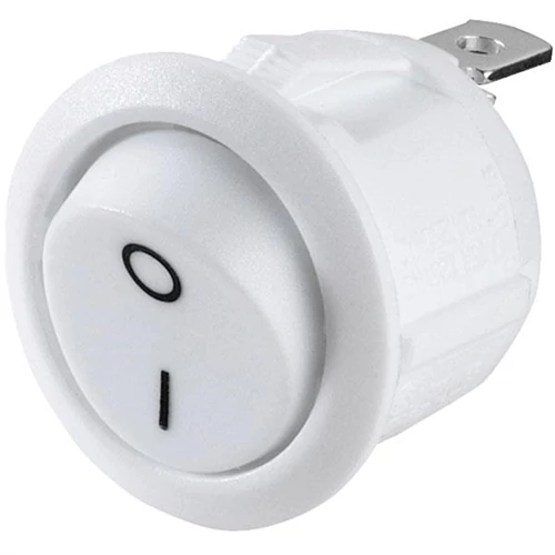 Billenő kapcsoló kerek ON/OFF 10A/250VAC fehér