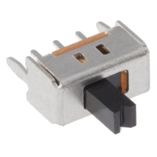 Tolókapcsoló két áramkörös, két állású  nyákra forrasztható