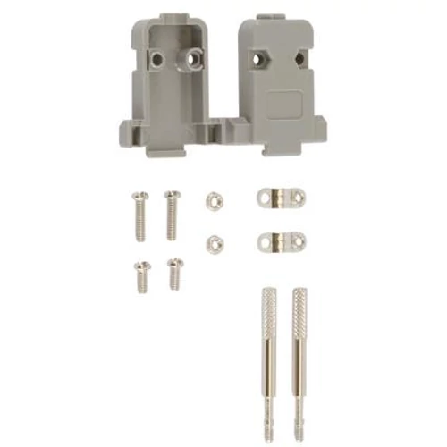 D-SUB 9 p műanyag ház + hosszú csavar