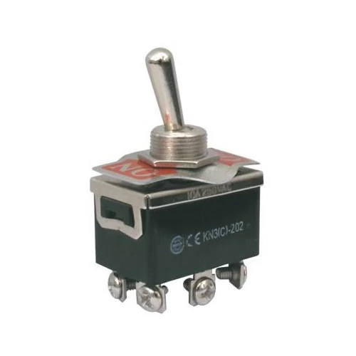 Fémkaros kapcsoló két áramkörös, két állású 10A