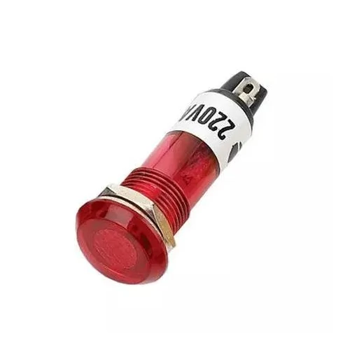 Izzószálas jelzőlámpa 230V d10mm piros