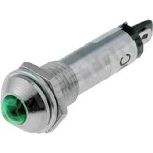 LED jelzőlámpa 12V zöld   Ø8,2mm