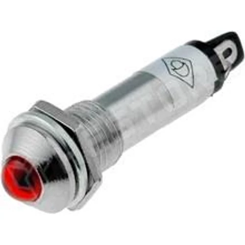 LED jelzőlámpa 12V piros   Ø8,2mm