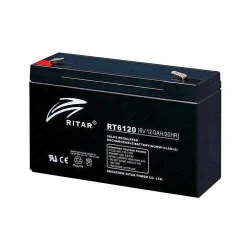6V 12Ah RITAR savas, zárt ólomakkumulátor