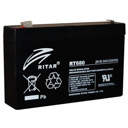 6V 8,0Ah Ritar savas, zárt ólomakkumulátor
