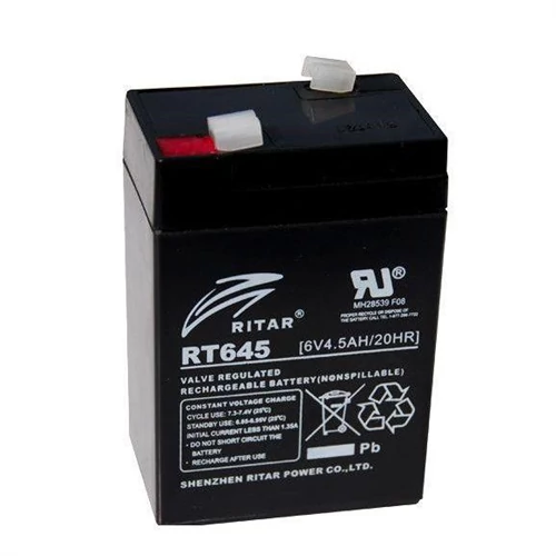 6V 4,5Ah RITAR savas, zárt ólomakkumulátor
