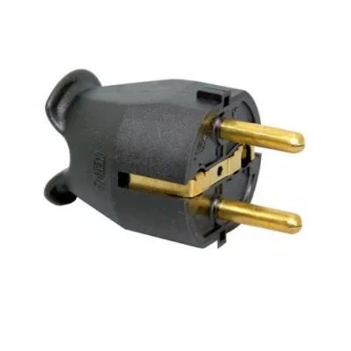 KOPP műanyag dugvilla fekete 2+F IP20