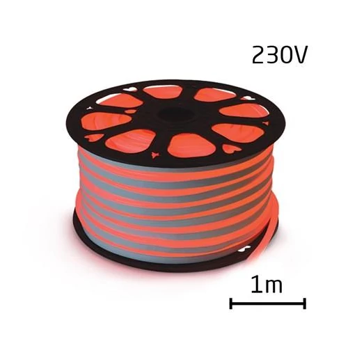 LEDSZALAG hajlékony neon 230V 120LED / m 12W / m piros (1m)