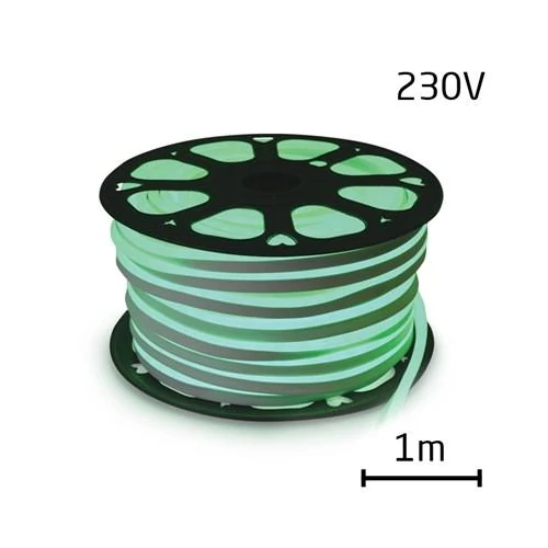 LEDSZALAG hajlékony neon 230V 120LED / m 12W / m zöld (1m)