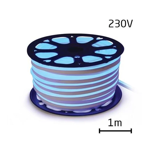 LEDSZALAG hajlékony neon 230V 120LED / m 12W / m kék (1m)