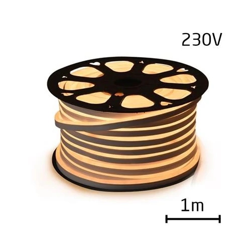 LEDSZALAG hajlékony neon 230V 92 LED / m 7W / m meleg fehér (1m)