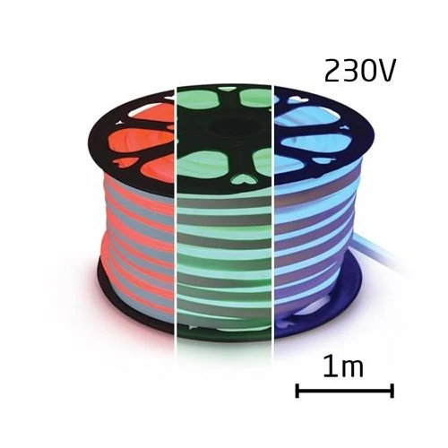 LEDSZALAG hajlékony neon 230V 60 LED / m 14,4W / m meleg RGB (1m)