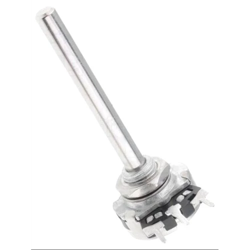 Potméter 10K lineáris fémházas fémtengelyes