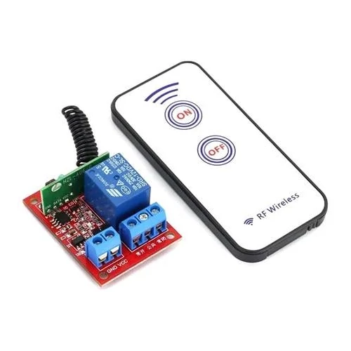 Távszabályzó adó-vevő RF 433MHz 12VDC 10A