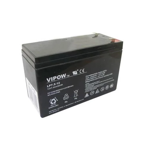 Vipow 12V 7,5Ah savas ólomakkumulátor  