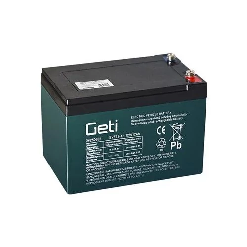 12V 12Ah  GETI zárt gépjármű ólomakkumulátor 