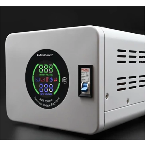 QOLTEC 50726 Automatikus feszültségstabilizátor 5000VA 100-280VAC 